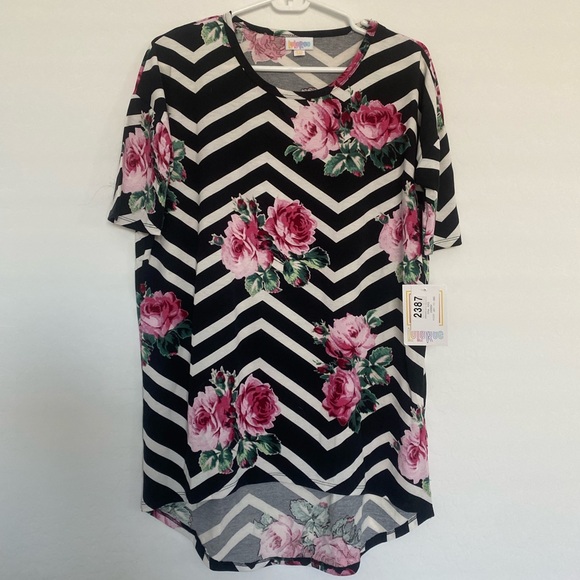 LuLaRoe Tops - LuLaRoe Chevron Floral Unicorn Irma Tunic